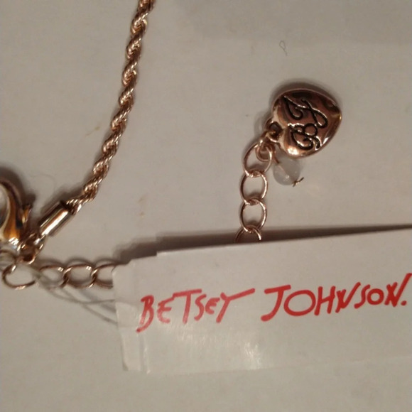 BETSEY JOHNSON Statement Gold-Tone Necklace Crystals Faux Pearls Baubles NWT - Picture 3 of 3